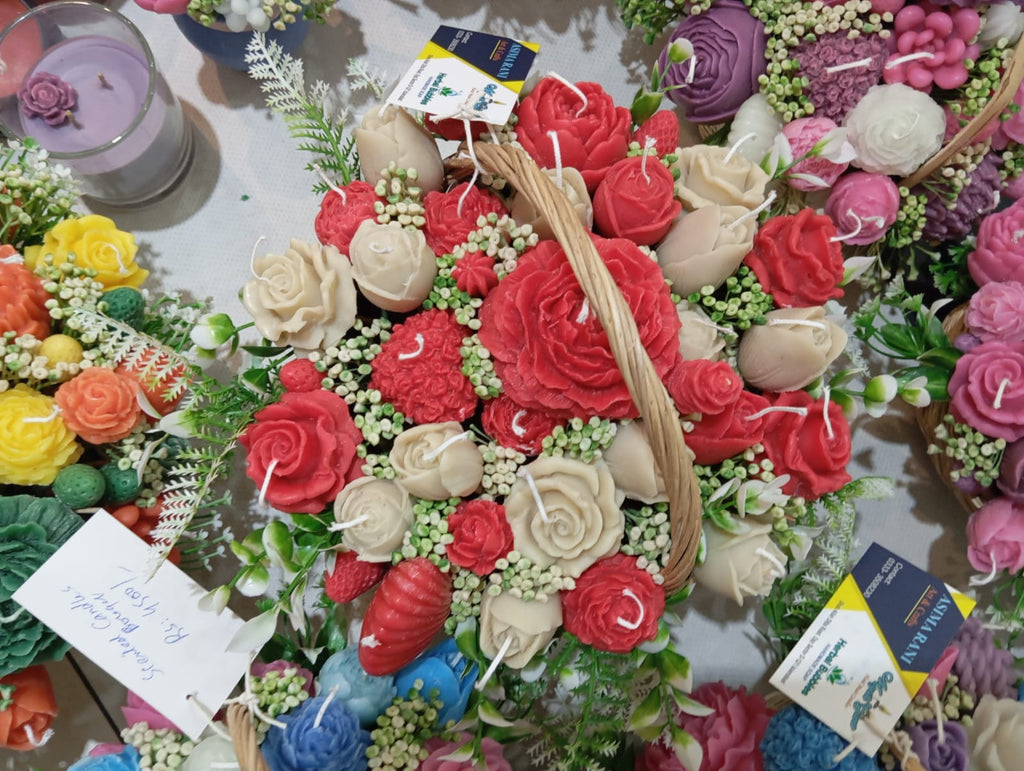 Luxury Rose Candle Basket