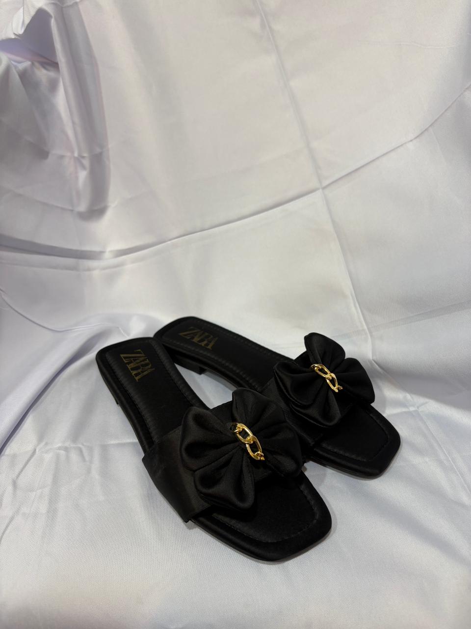 ZARA INSPIRED BLACK BOW FLATS ✨