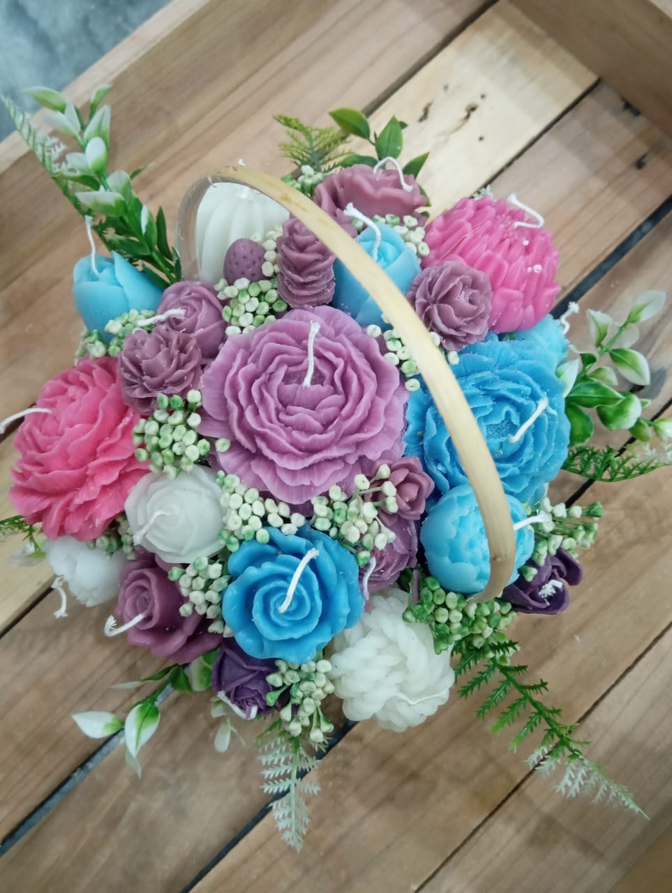 Luxury Rose Candle Basket