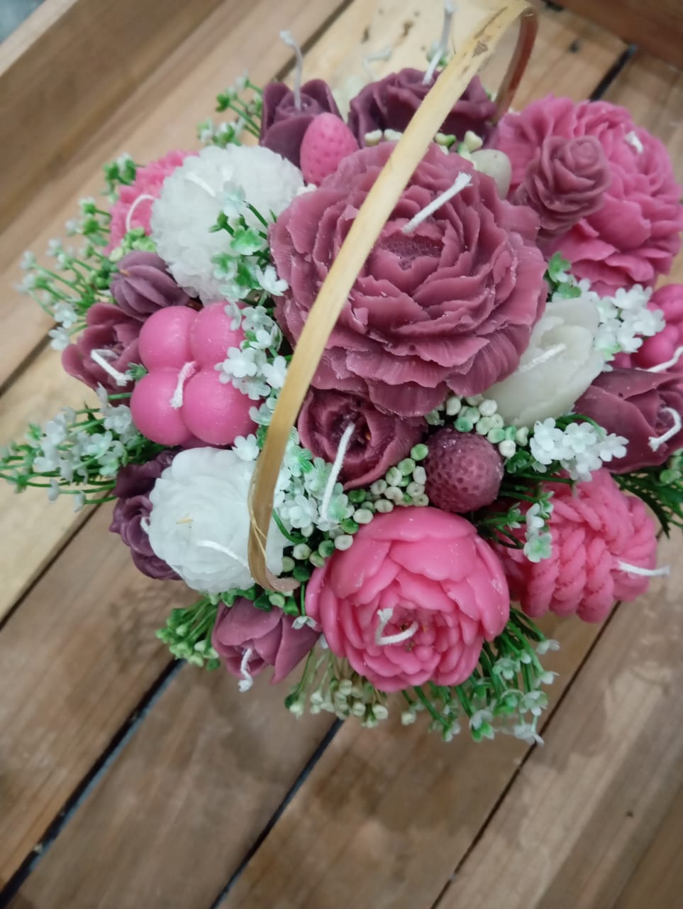 Luxury Rose Candle Basket