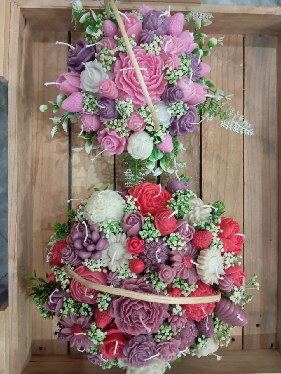 Luxury Rose Candle Basket