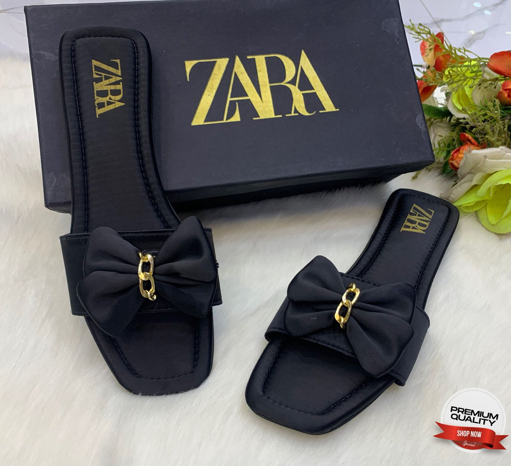 ZARA INSPIRED BLACK BOW FLATS ✨