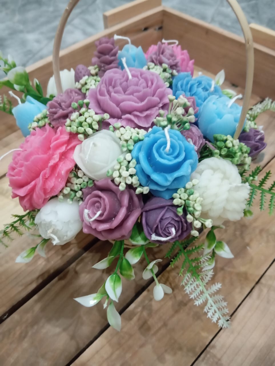 Luxury Rose Candle Basket