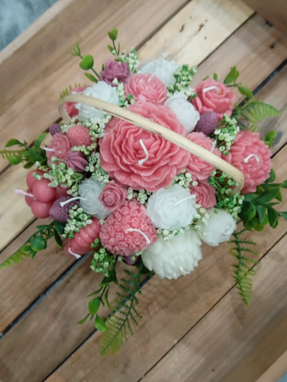 Luxury Rose Candle Basket