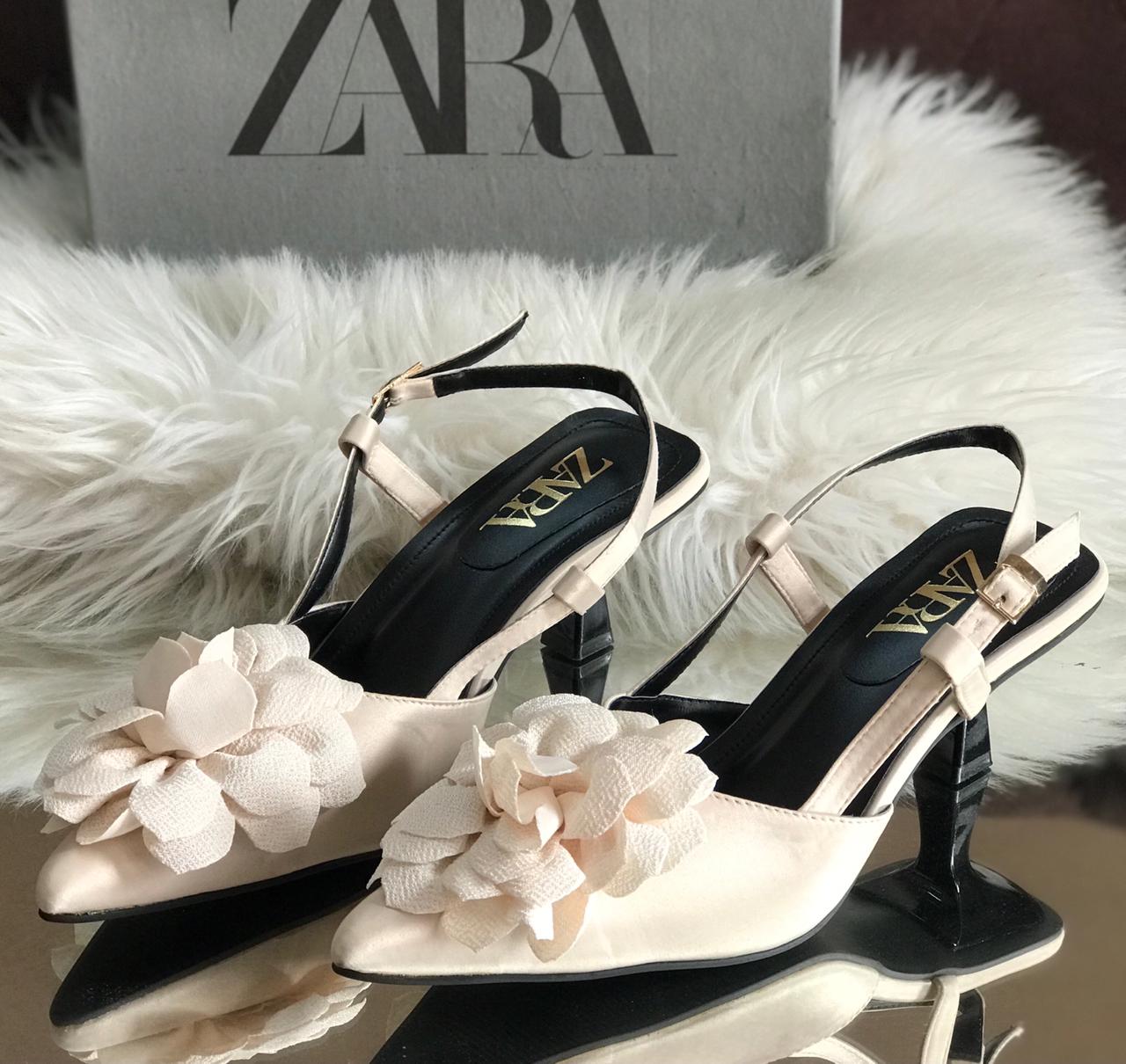 ZARA Flowers Heel